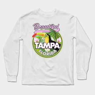 beautiful Tampa florida travel logo Long Sleeve T-Shirt